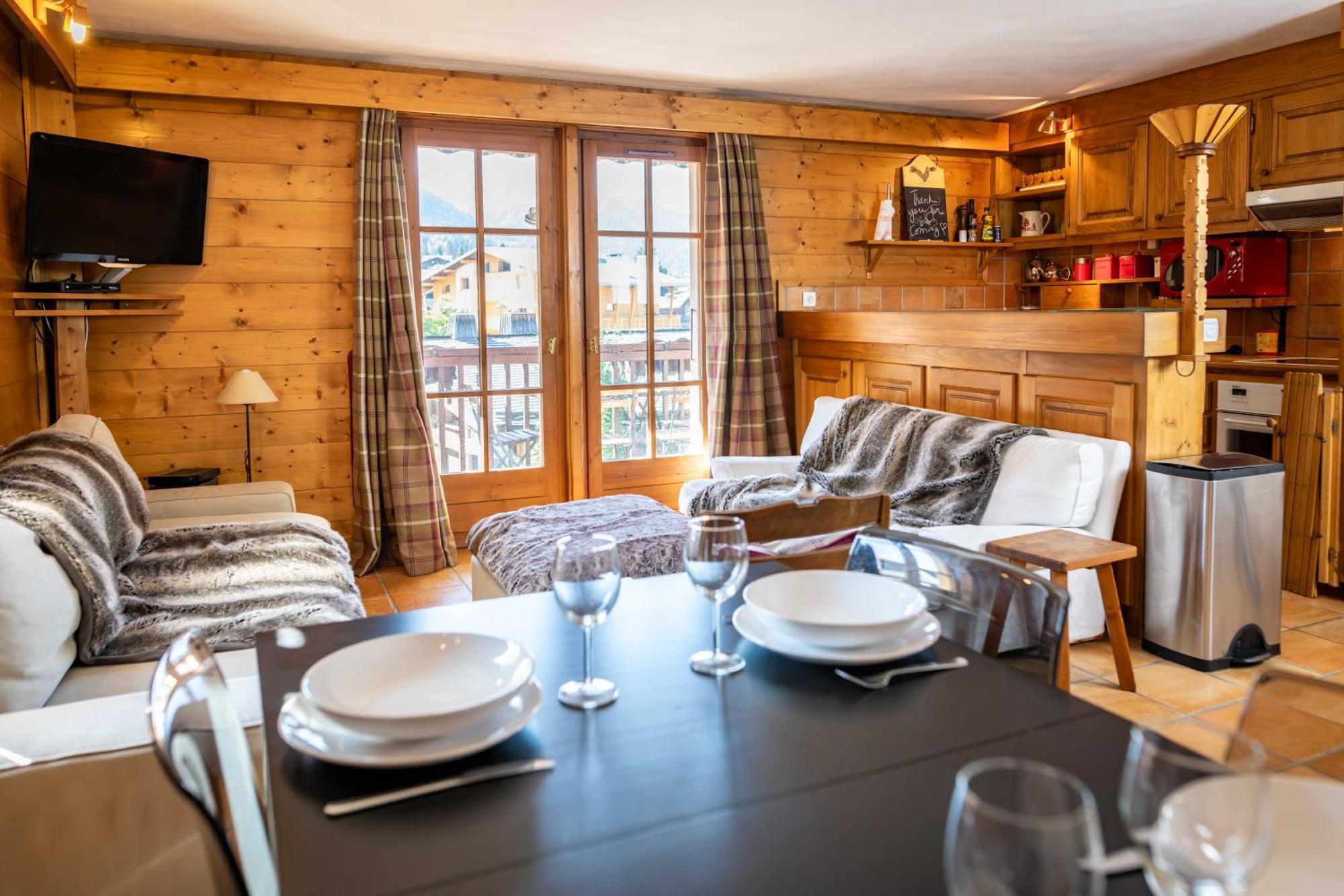 Warm 2-Bedroom Apartment Near The Tourist Office Megève Eksteriør bilde